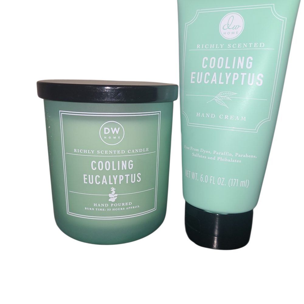 DW Home Cooling Eucalyptus Candle and Hand Cream Set - Mint Green